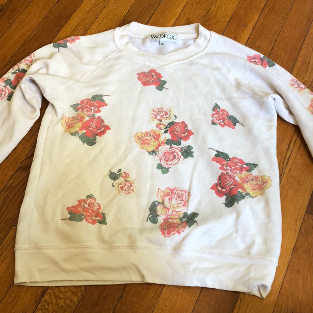 Wildfox floral sweater size XS